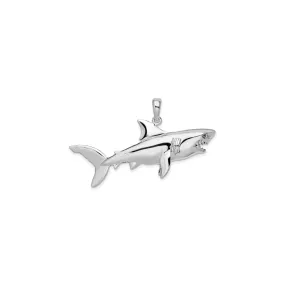 3D Shark Pendant (Silver)