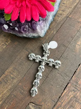 3" Skull Cross Pendant