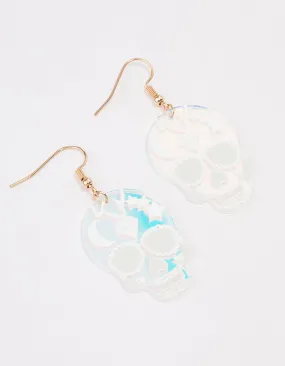 Acrylic Skull Drop Earrings