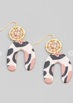 Animal Print Arch Drop Earrings