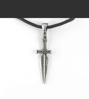 Athame Pewter Amulet Pendant