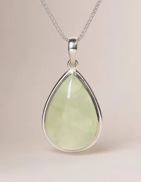 Australian Prehnite Teardrop Pendant