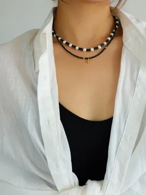 Black Onyx Pearl Necklace