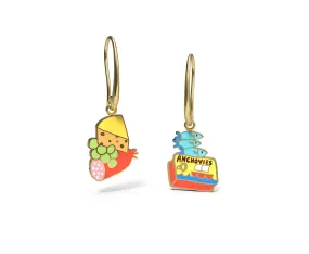 Cheese and Fish Drop Earrings