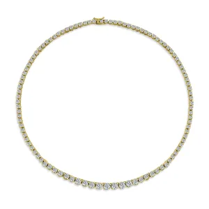 Classic Bridal AAA CZ Prong Set Statement Tennis Necklace Collar Silver Gold