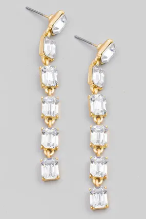 Crystal Drop Earrings | Clear