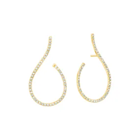 Diamond Drop Mega Swirl Earrings