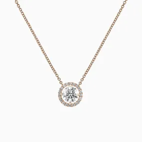 Diamond2 Solitaire Halo Pendant