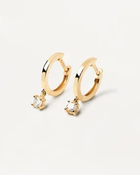 Diamonds and Gold Drop Hoops