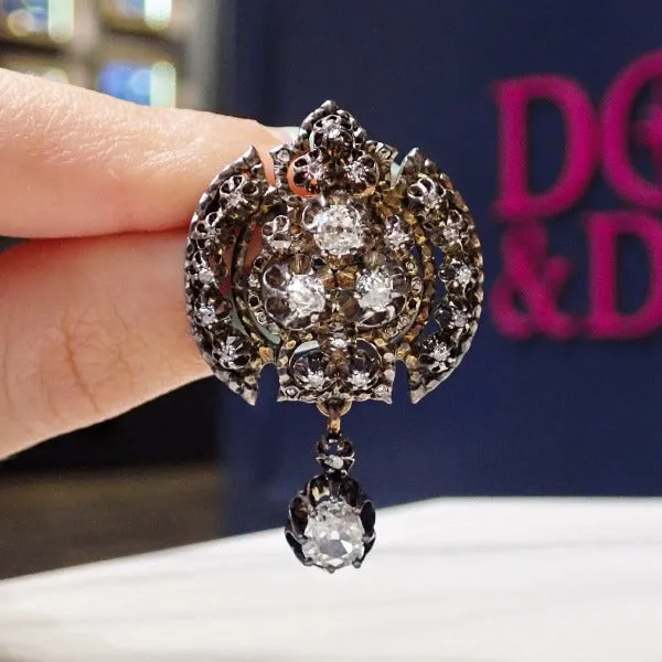 Georgian Diamond Pendant / Pin