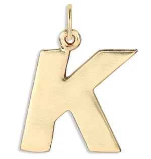 K Cutout Letter Charm