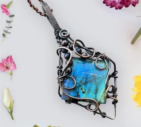 Labradorite Wire Wrapped Pendant