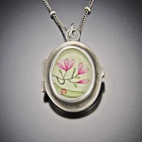 Magnolia Locket Necklace