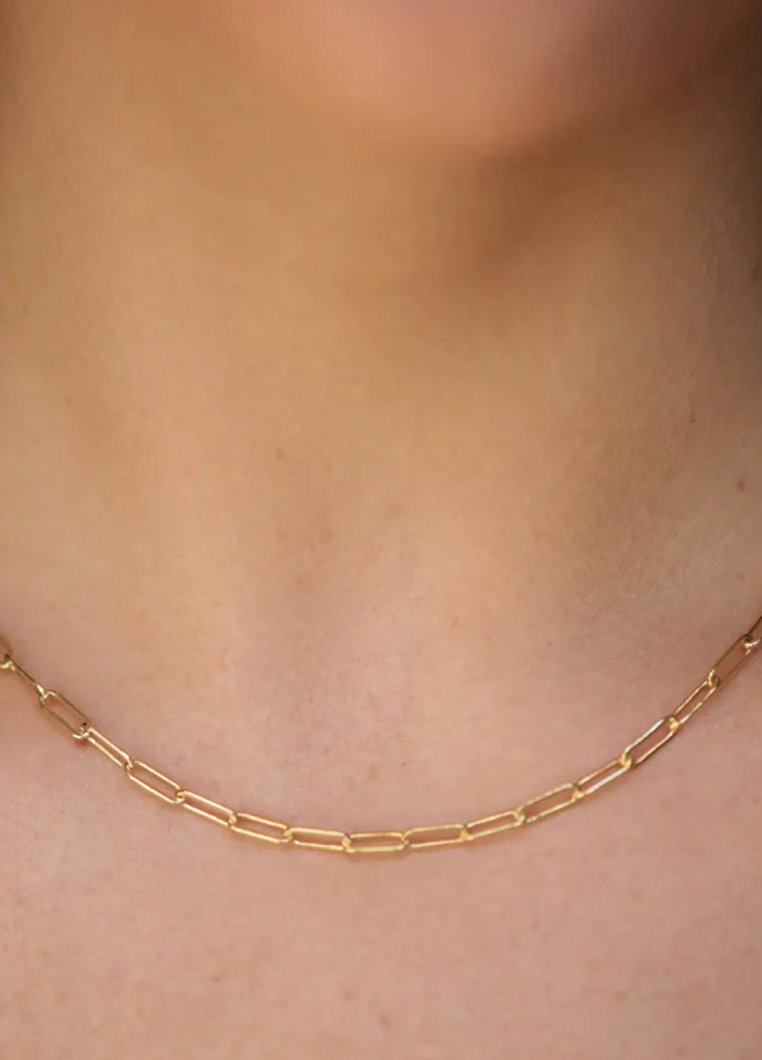 Mara Micro Rectangle Chain Choker 14K Gold Filled