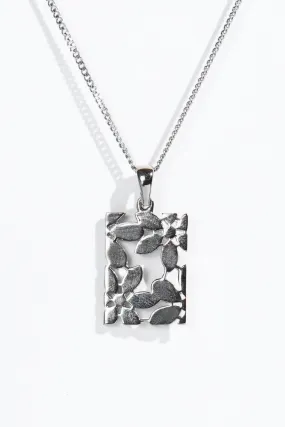 Stencil Pendant - Silver