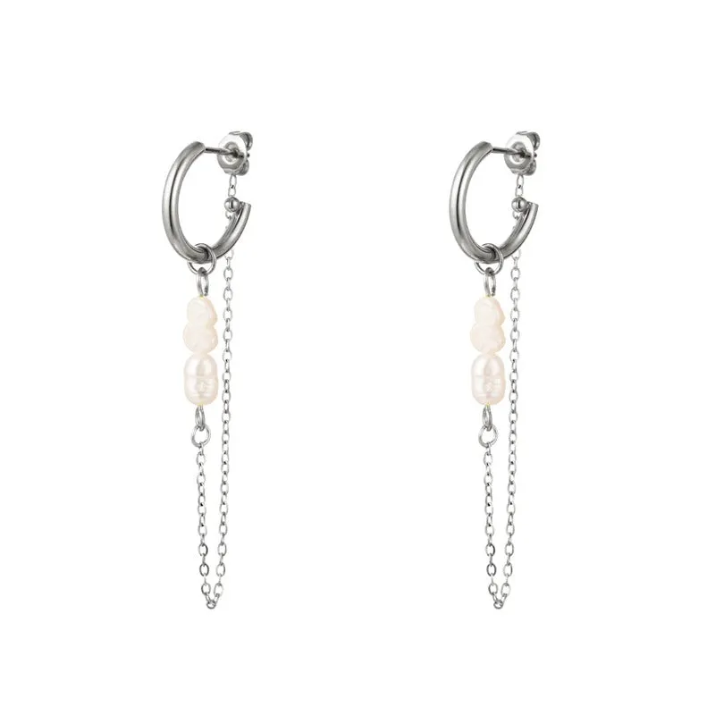 Sterling Silver Pearl Drop Earrings