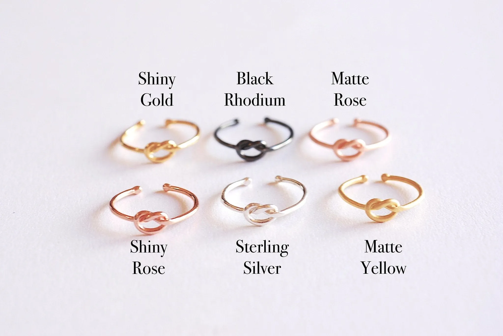 Wholesale Matte Gold Love Knot Ring- Gold Love Knot adjustable ring, Thin Love knot ring, bridesmaid Gift, knot promise ring, Eternity Ring, Midi Ring